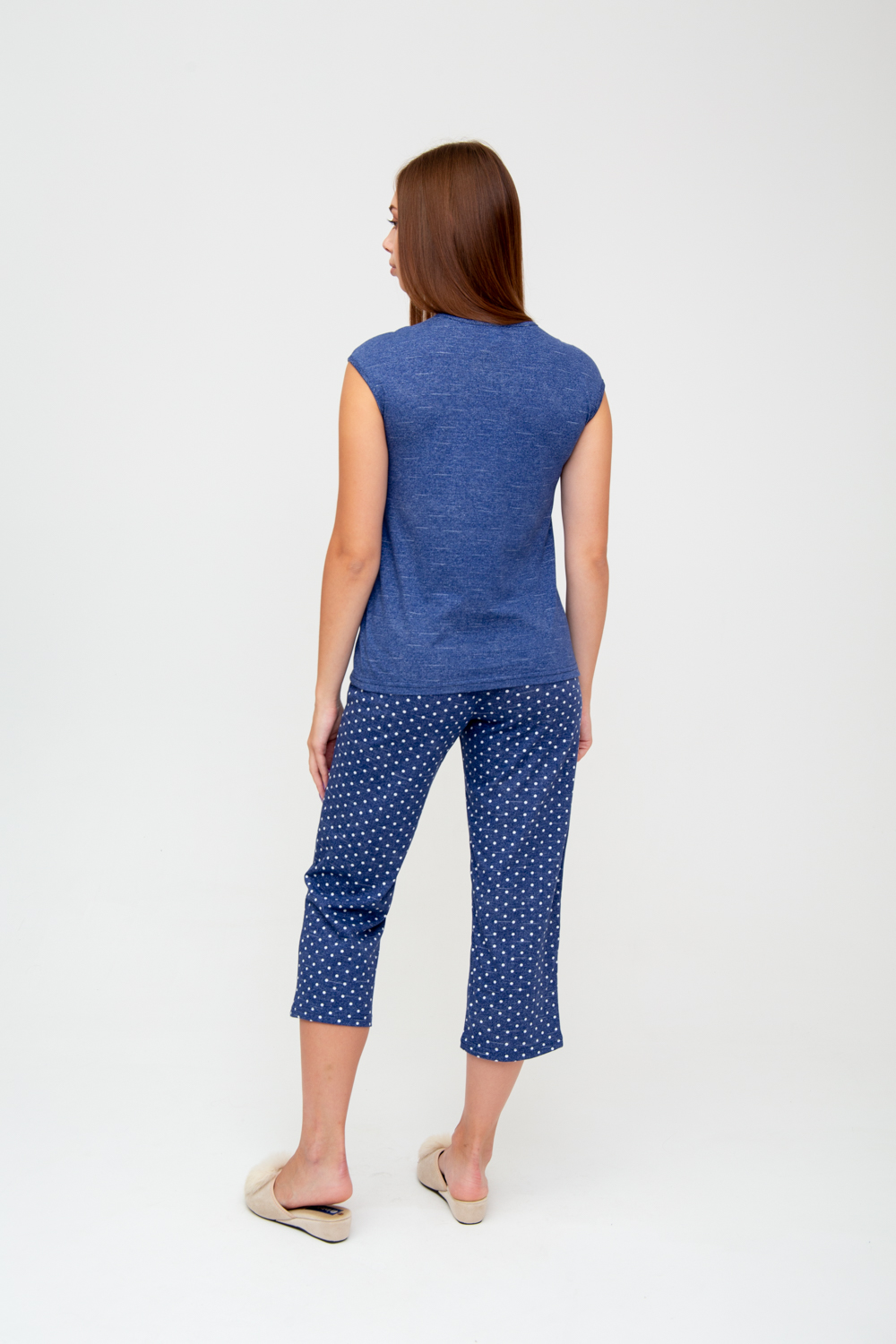 Жен. пижама с брюками арт. 23-0103 Синий р. 50 Моделлини, размер 50 - фото 2