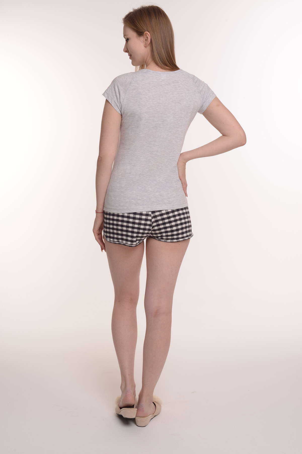 Жен. пижама с шортами арт. 23-0113 Серый р. 50 Моделлини, размер 50 - фото 3