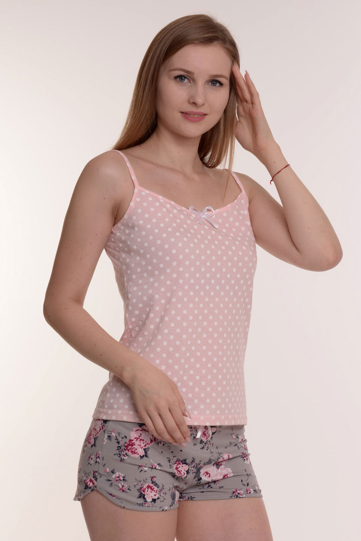 Жен. пижама с шортами арт. 23-0117 Розовый р. 50 Моделлини, размер 50 - фото 3