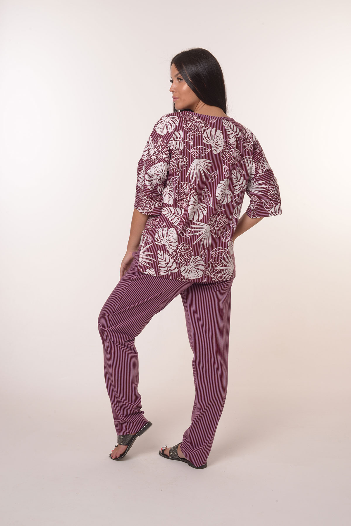 Жен. костюм повседневный арт. 23-0390 Фиолетовый р. 68 Моделлини, размер 68 - фото 4