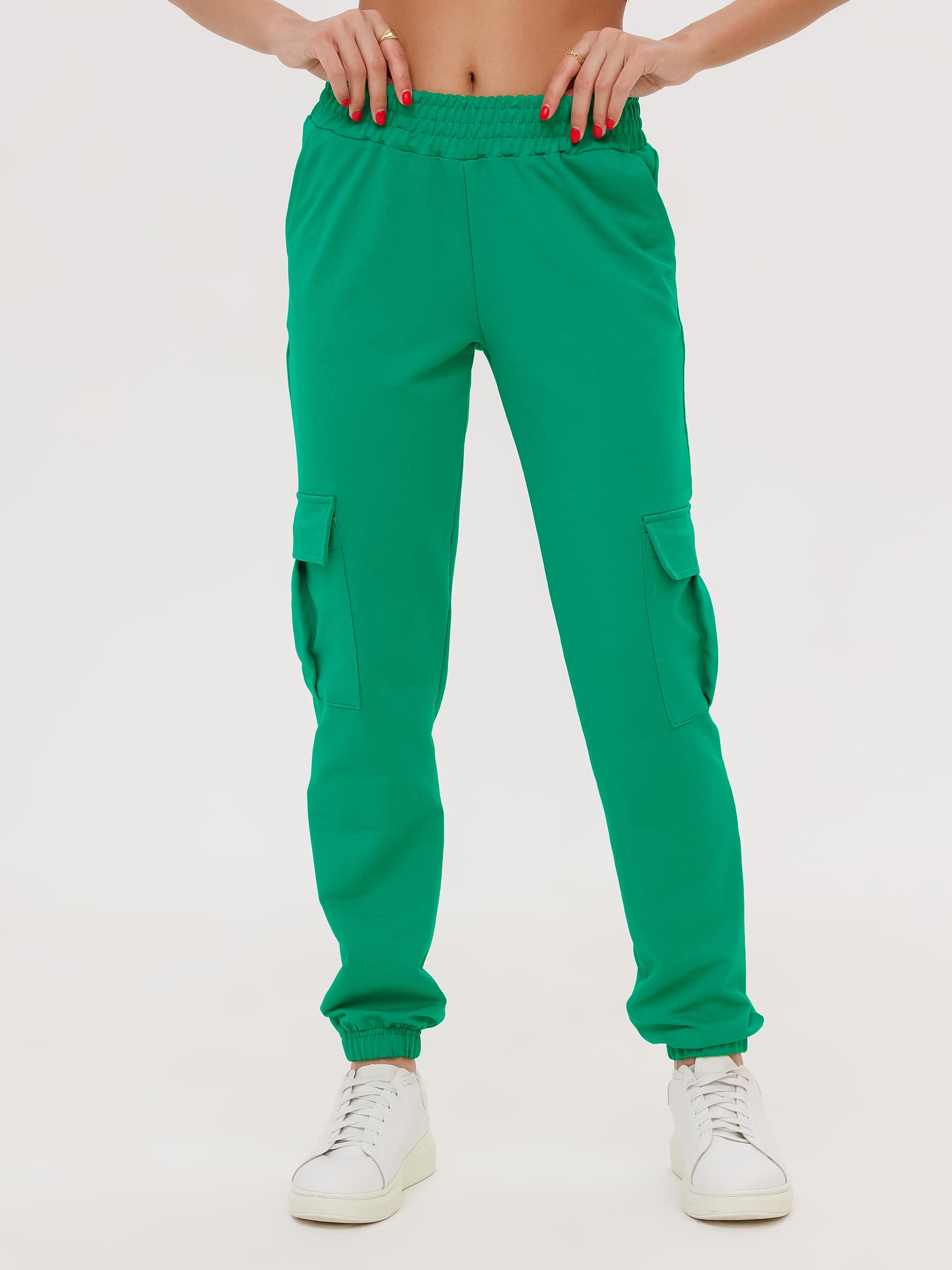 Жен. брюки повседневные арт. 23-0524 Зеленый р. 42 Моделлини, размер 42 - фото 3