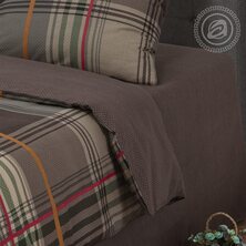 Комплект постельного белья "Сеньор" Коричневый + размеры с простыней на резинке