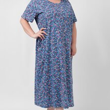 Платье домашнее арт. 19-0756 Серо-голубой