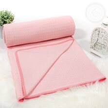 Одеяло-покрывало "Соты" Розовый