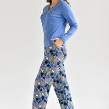 Пижама с брюками "Мяу" Голубой