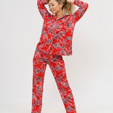 Пижама с брюками арт. 16-0756 Красный