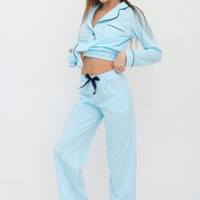 Пижама с брюками "Бабл-гам" Голубой