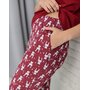 Жен. пижама с брюками "Ушастик" Бордовый р. 46